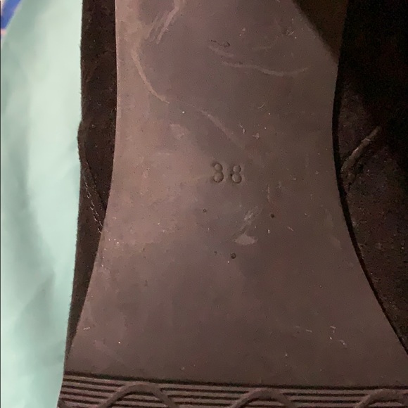 Black Over The Knee Boots Sz 38/8 Super Stretchy - Picture 6 of 6